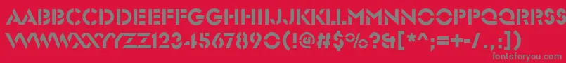 Шрифт GlendaleStencilRegular – серые шрифты на красном фоне