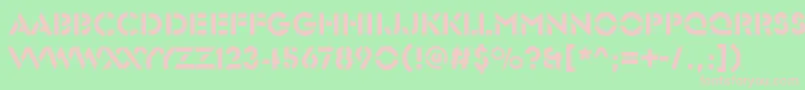 GlendaleStencilRegular Font – Pink Fonts on Green Background