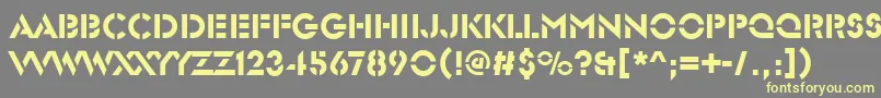 Шрифт GlendaleStencilRegular – жёлтые шрифты на сером фоне