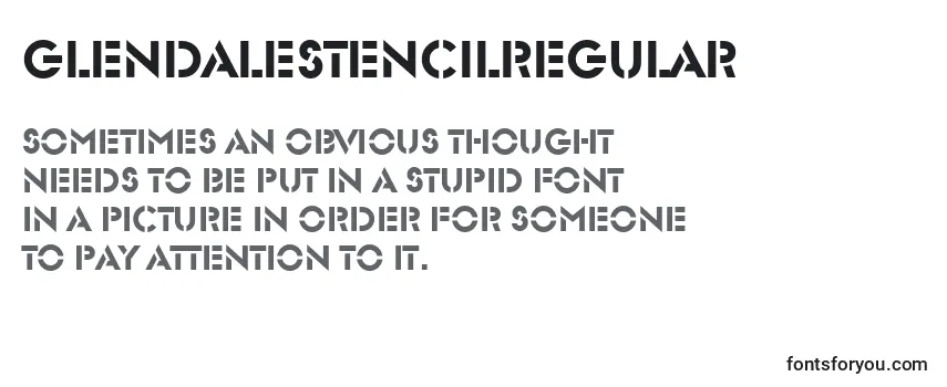 GlendaleStencilRegular Font