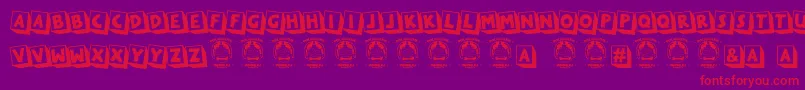 Loveyou Font – Red Fonts on Purple Background