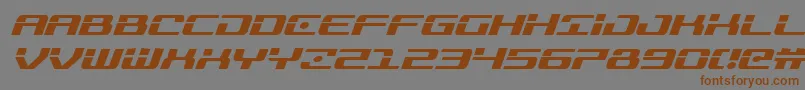 Troopersital Font – Brown Fonts on Gray Background