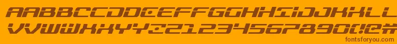 Troopersital Font – Brown Fonts on Orange Background