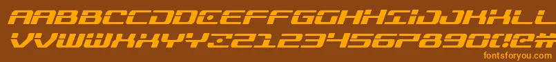 Troopersital Font – Orange Fonts on Brown Background