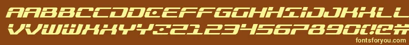 Troopersital Font – Yellow Fonts on Brown Background