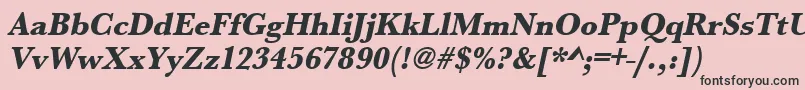 UrwbaskertextbolnarOblique Font – Black Fonts on Pink Background