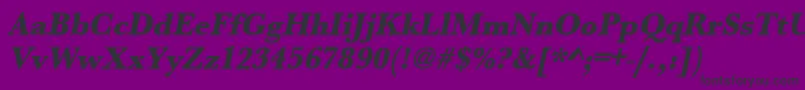 UrwbaskertextbolnarOblique Font – Black Fonts on Purple Background