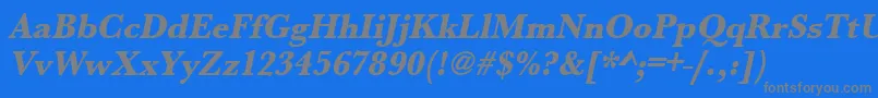 fuente UrwbaskertextbolnarOblique – Fuentes Grises Sobre Fondo Azul