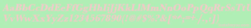 UrwbaskertextbolnarOblique Font – Pink Fonts on Green Background