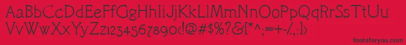 CacCamelot Font – Black Fonts on Red Background