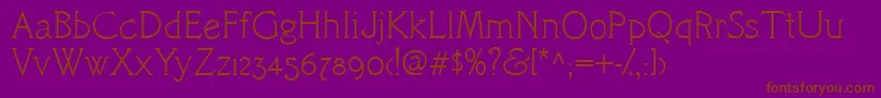 CacCamelot Font – Brown Fonts on Purple Background