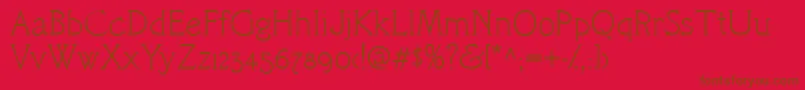 CacCamelot Font – Brown Fonts on Red Background