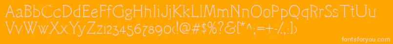 CacCamelot Font – Pink Fonts on Orange Background