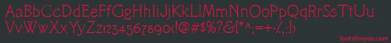 CacCamelot Font – Red Fonts on Black Background