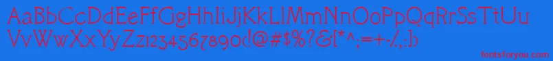 Шрифт CacCamelot – красные шрифты на синем фоне