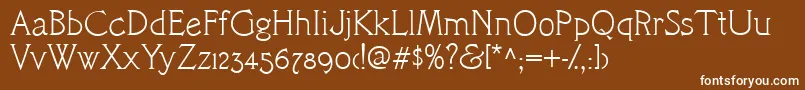 Шрифт CacCamelot – белые шрифты на коричневом фоне