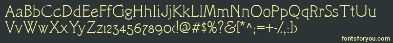 CacCamelot Font – Yellow Fonts on Black Background