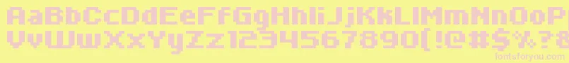 Kroeger0665 Font – Pink Fonts on Yellow Background