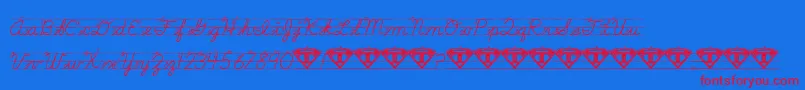 LifeLessons Font – Red Fonts on Blue Background
