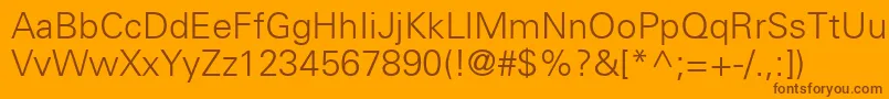 Usalight Font – Brown Fonts on Orange Background