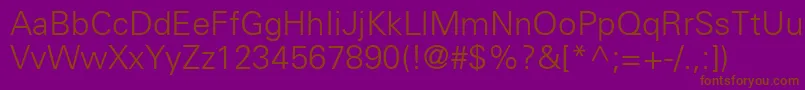 Usalight Font – Brown Fonts on Purple Background