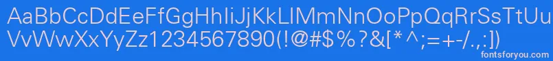 Usalight Font – Pink Fonts on Blue Background