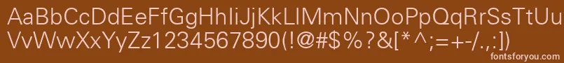 Usalight Font – Pink Fonts on Brown Background