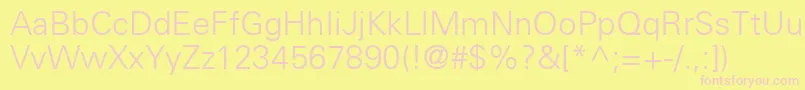 Usalight Font – Pink Fonts on Yellow Background