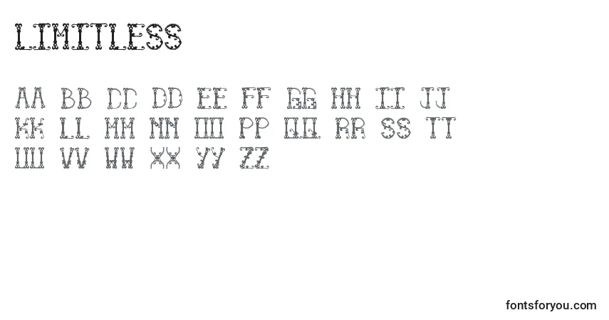 Schriftart Limitless – Alphabet, Zahlen, spezielle Symbole