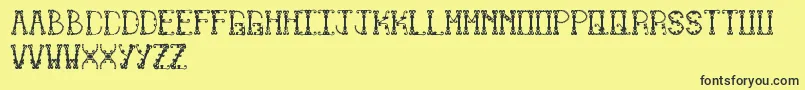 フォントLimitless – 黒い文字の黄色い背景