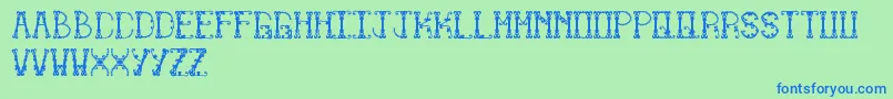 Limitless Font – Blue Fonts on Green Background