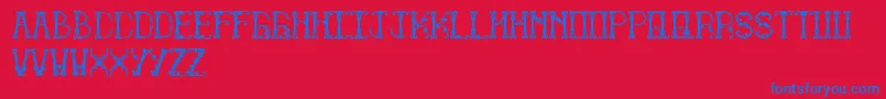 Limitless Font – Blue Fonts on Red Background