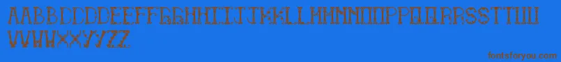 More about Limitless Font Limitless Font – Brown Fonts on Blue Background