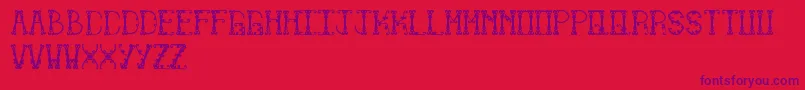 フォントLimitless – 赤い背景に紫のフォント