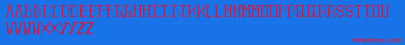 Limitless Font – Red Fonts on Blue Background