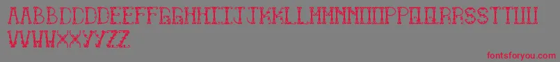 フォントLimitless – 赤い文字の灰色の背景