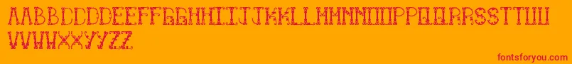 Limitless Font – Red Fonts on Orange Background
