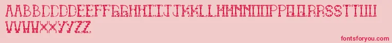 フォントLimitless – ピンクの背景に赤い文字