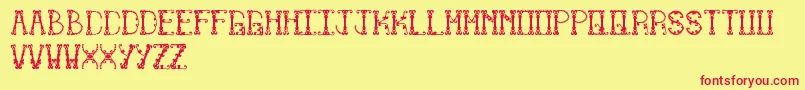 Limitless Font – Red Fonts on Yellow Background