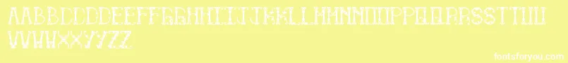 フォントLimitless – 黄色い背景に白い文字