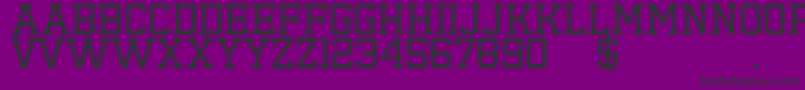 Emilio19-Schriftart – Schwarze Schriften auf violettem Hintergrund