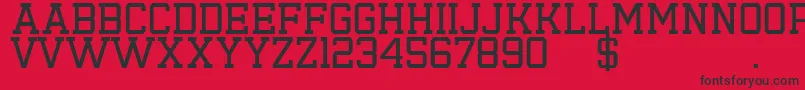 Emilio19 Font – Black Fonts on Red Background