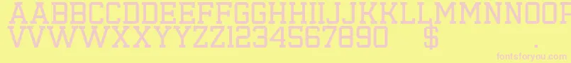 Emilio19 Font – Pink Fonts on Yellow Background