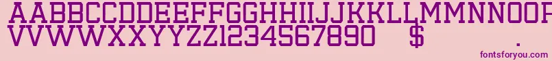 Emilio19-Schriftart – Violette Schriften auf rosa Hintergrund