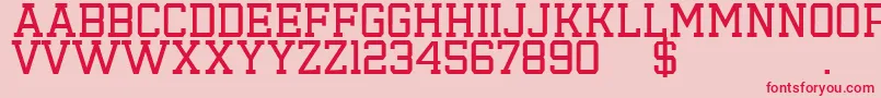 Emilio19 Font – Red Fonts on Pink Background