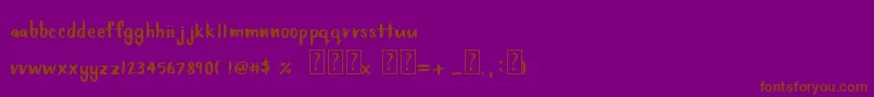 Шрифт Babyfox – коричневые шрифты на фиолетовом фоне