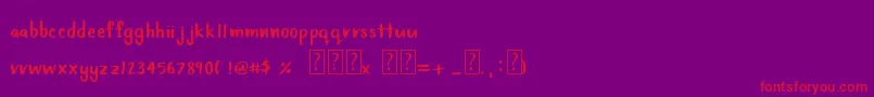 Babyfox Font – Red Fonts on Purple Background