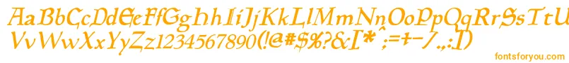 Шрифт PlanewalkerItalic – оранжевые шрифты