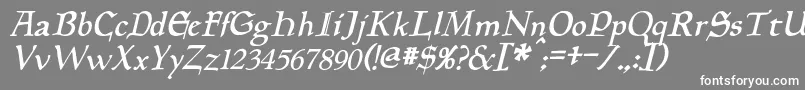 Шрифт PlanewalkerItalic – белые шрифты на сером фоне