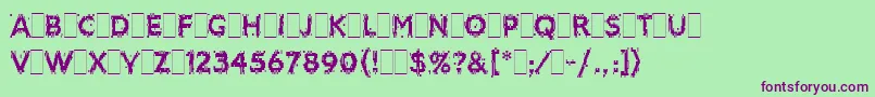 BitmaxLetPlain.1.0 Font – Purple Fonts on Green Background